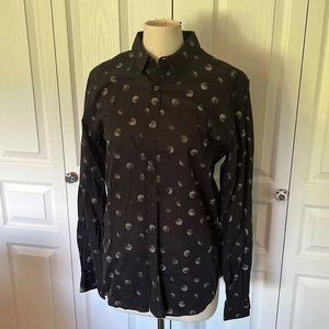 Paul Smith Men’s button up shirt. Abstract hazy moons pattern.